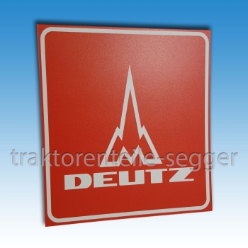 Deutz Werbeschild rot/weiß 185 x 200